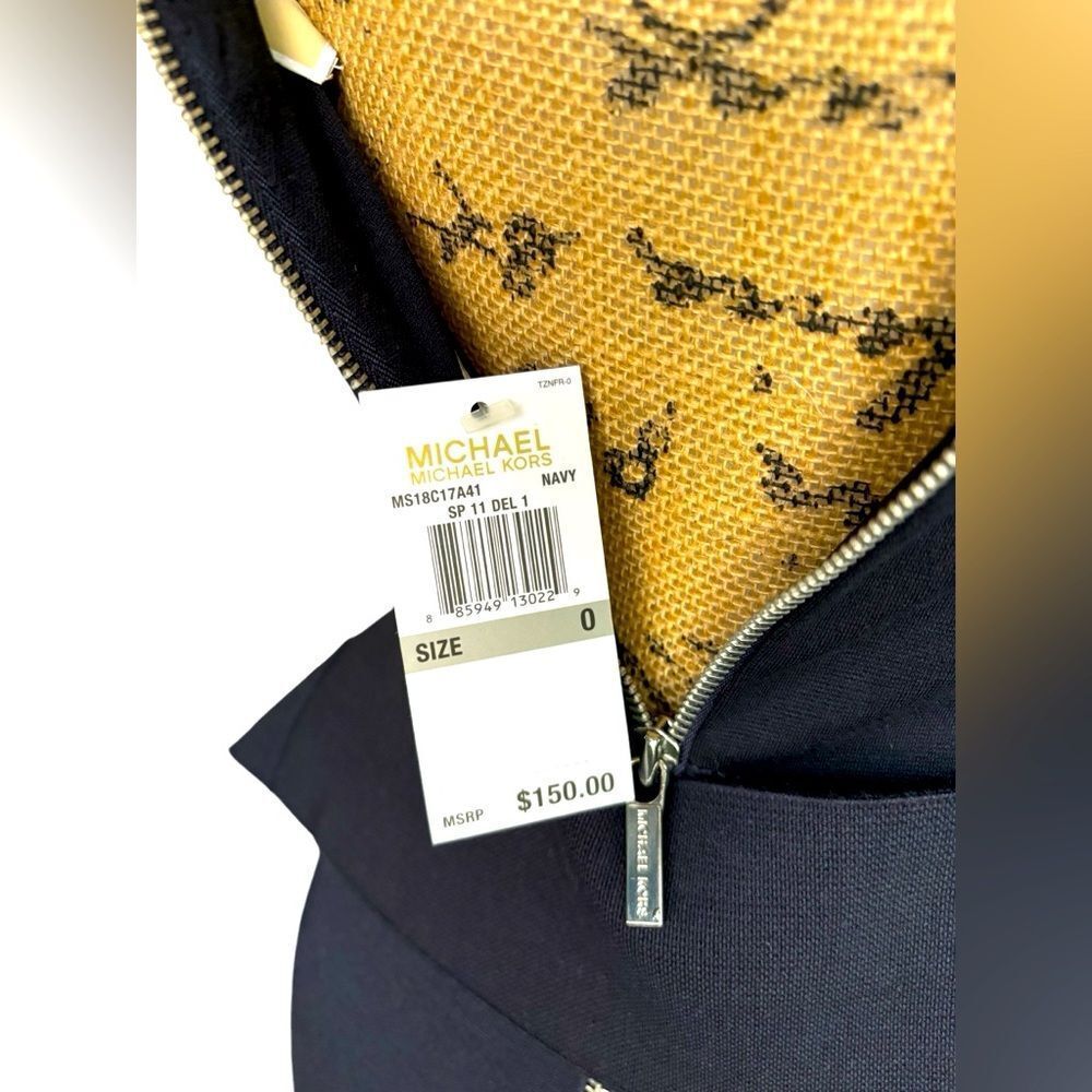 MICHAEL Michael Kors Navy Strapless Dress Size O NWT  4 0436 - Picture 11 of 13